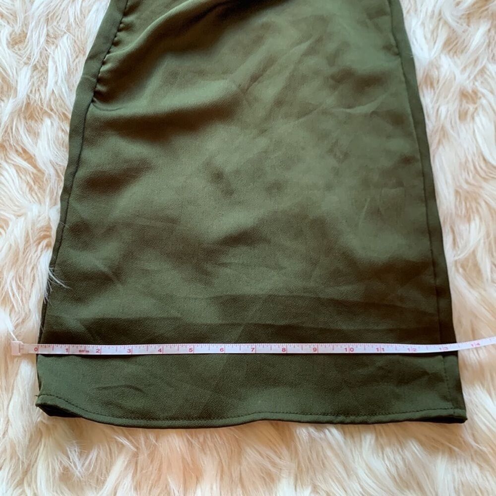 Urban Outfitters Army Green Crop Jumpsuit Wide Leg Strapless Womens Size XS - Picture 7 of 9